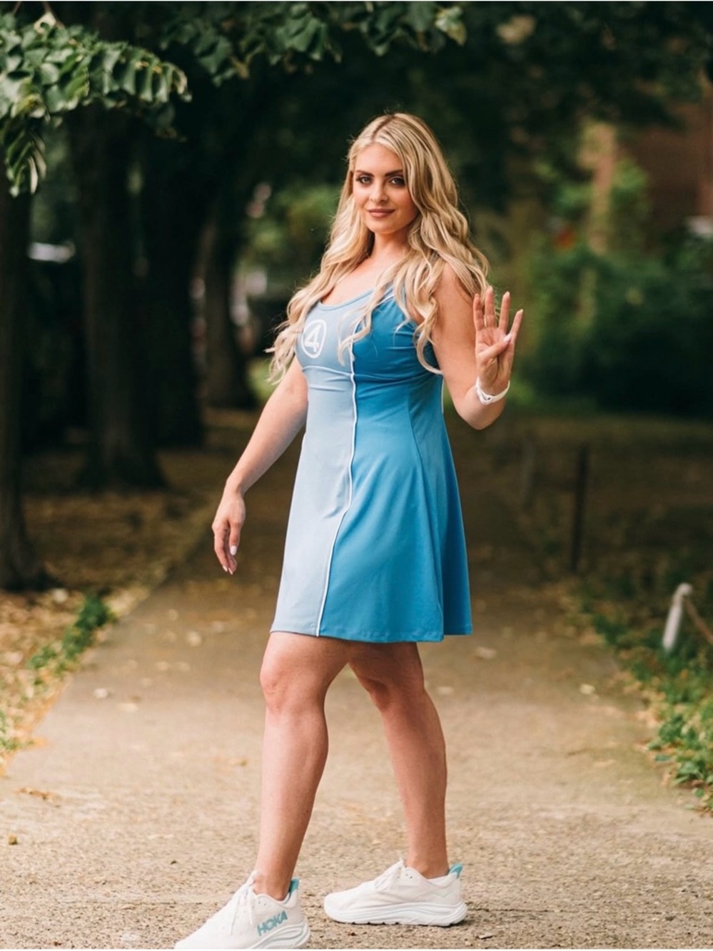 Her Universe Fanastic 4 Athletic Dress with Blue built in shorts